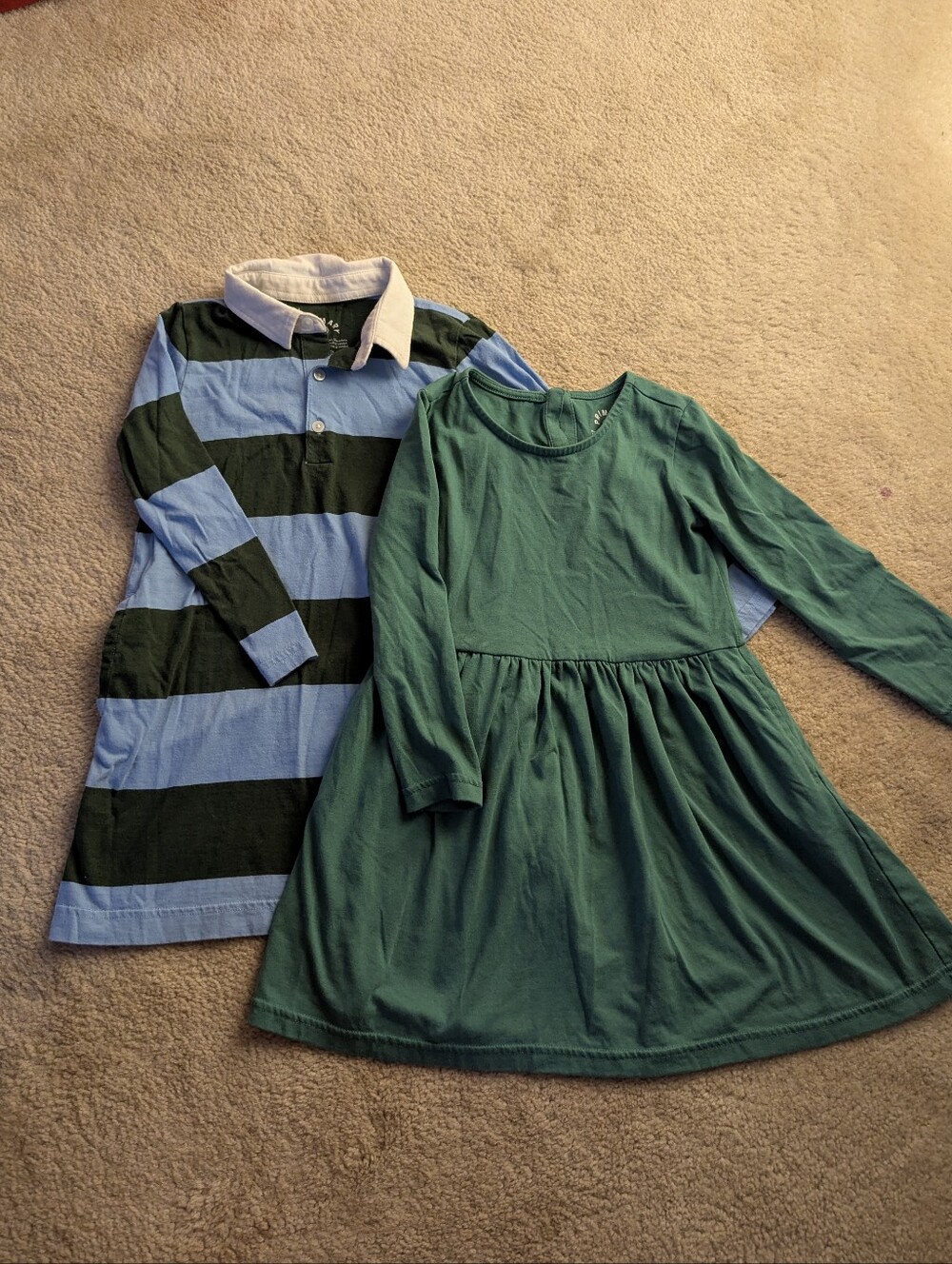 EUC Primary Lot Of 2 Long Sleeve Dresses Size 4-5